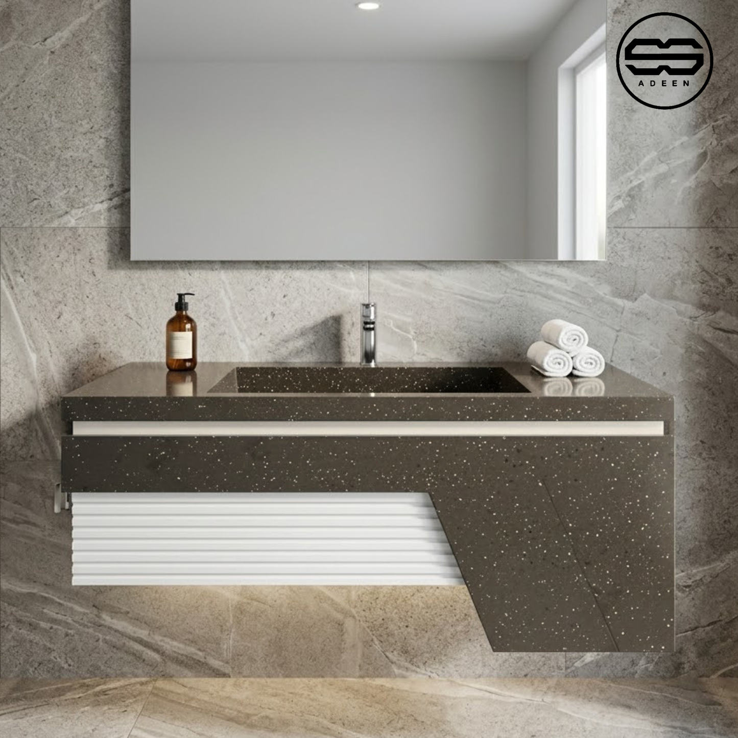 Corian Vanity Dark Brown