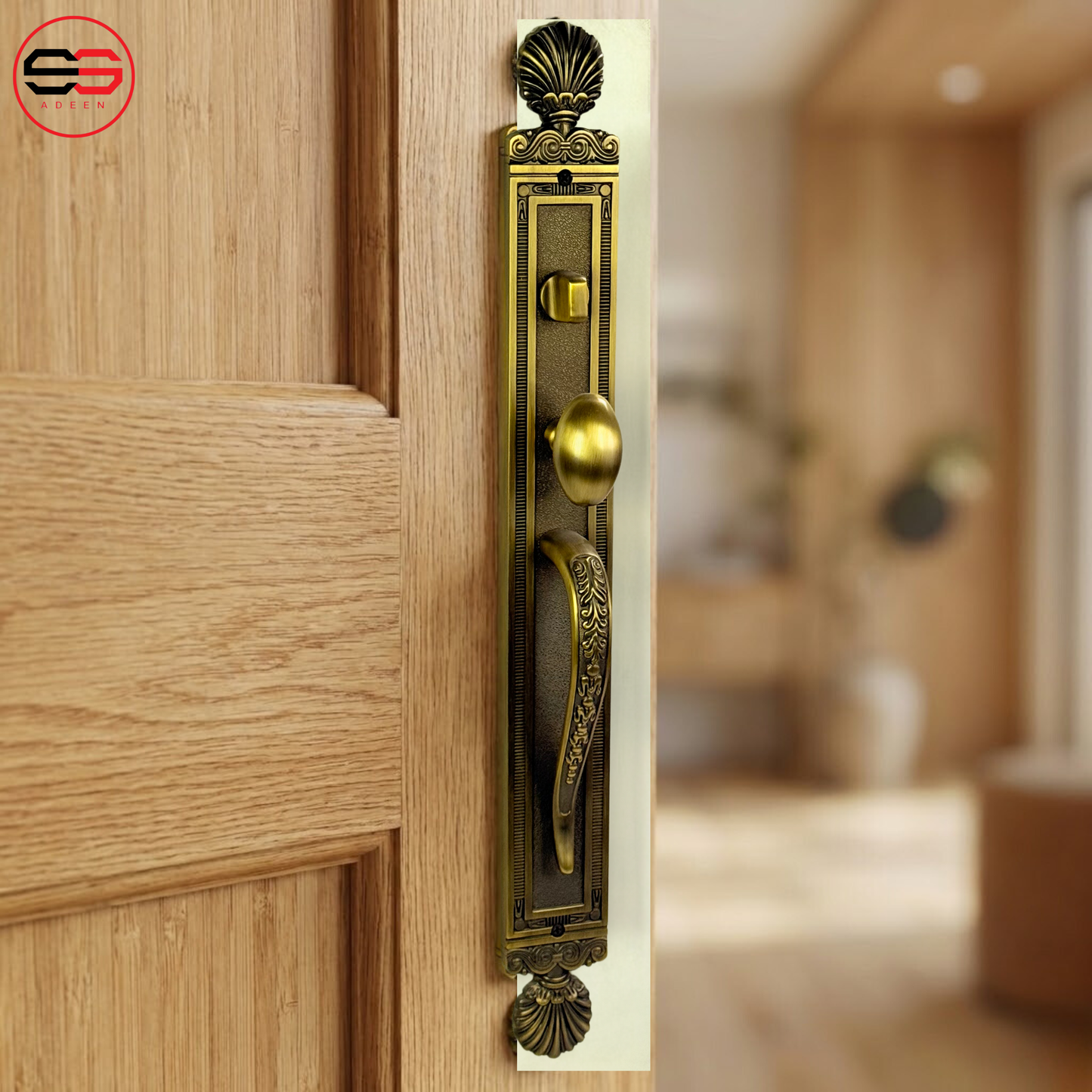 Matt Coffee Victorian Shell Design Lock