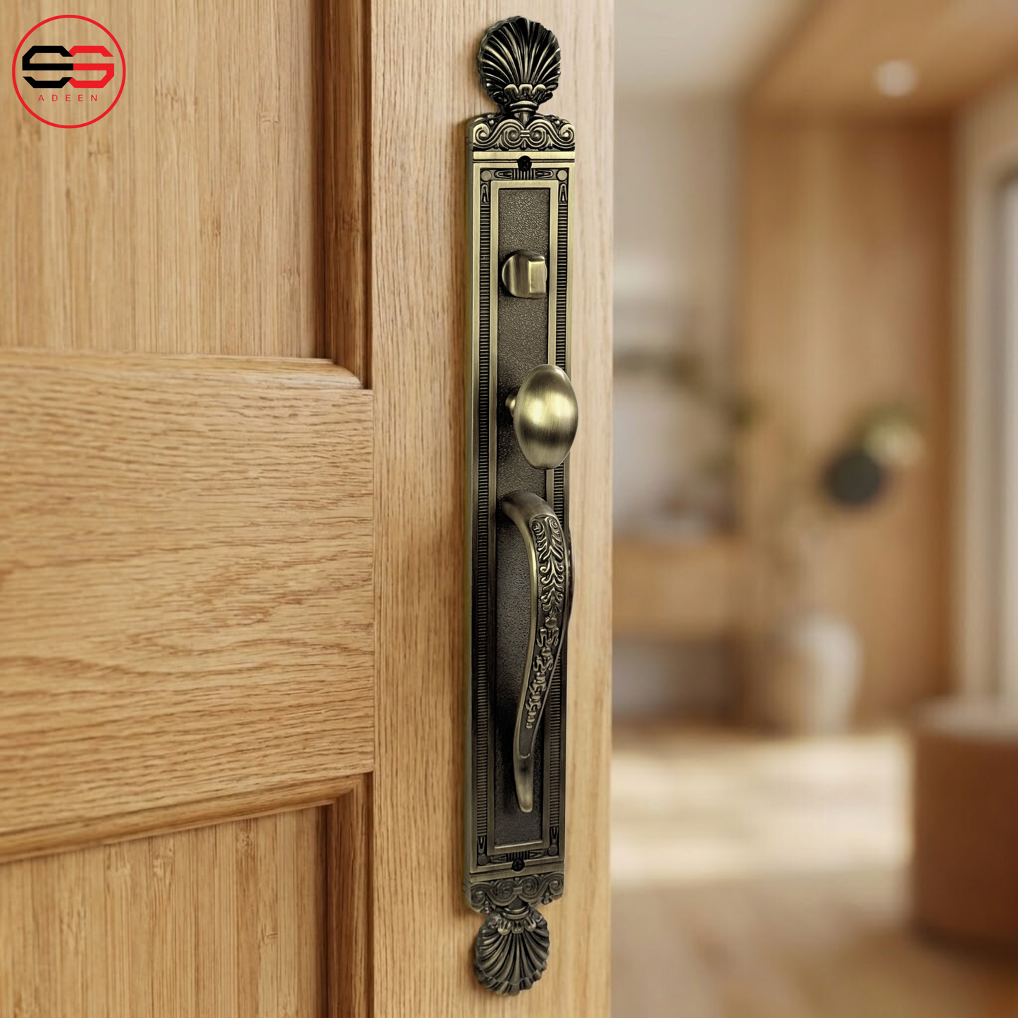 Matt Antique Victorian Shell Design Lock