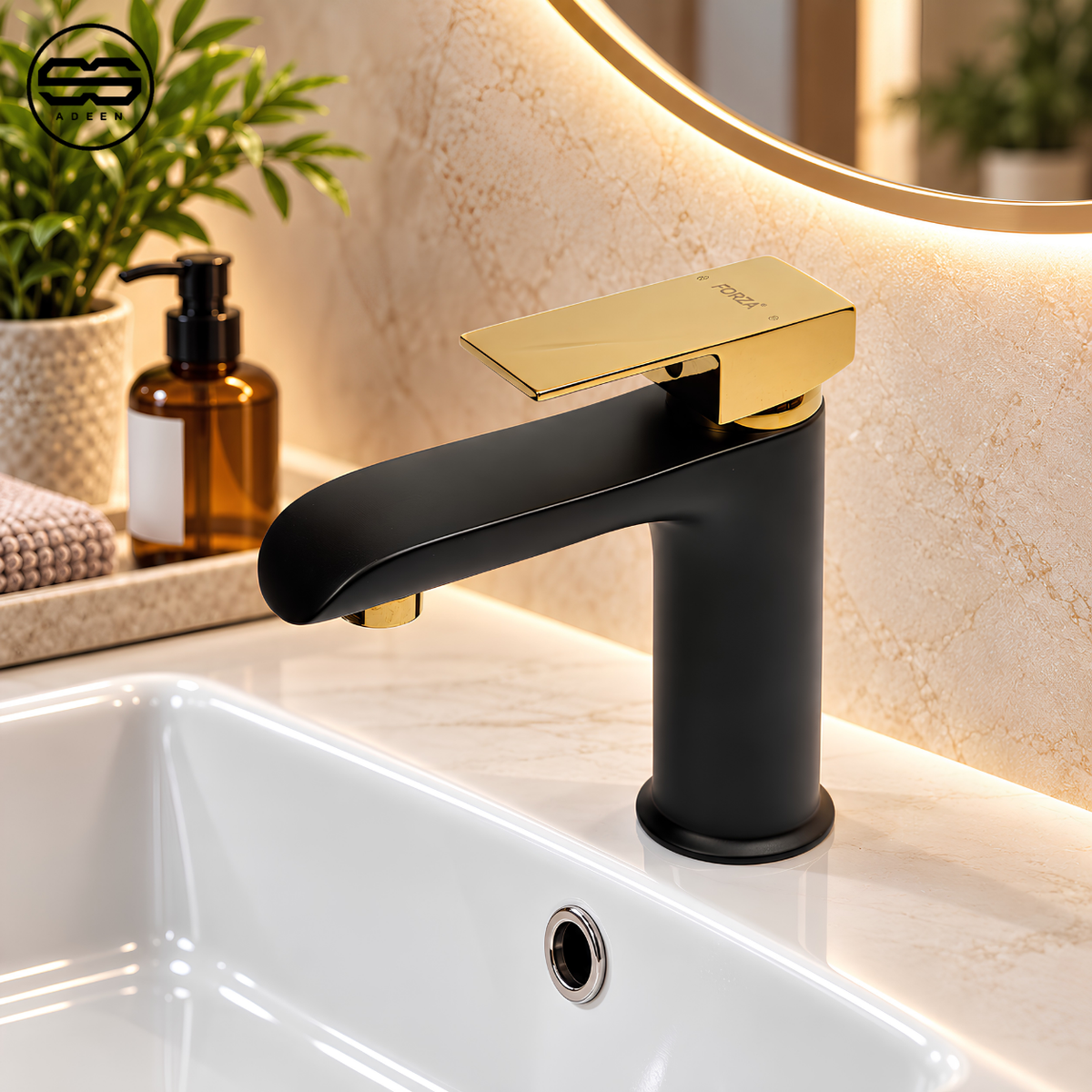 ZF-9507 Black/Gold Shower Set