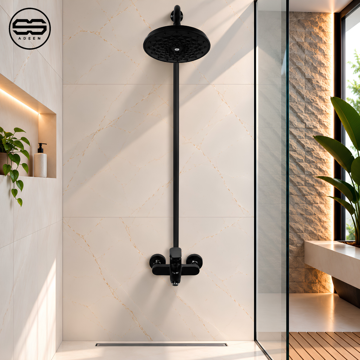 ZF-15007 Black Shower Set