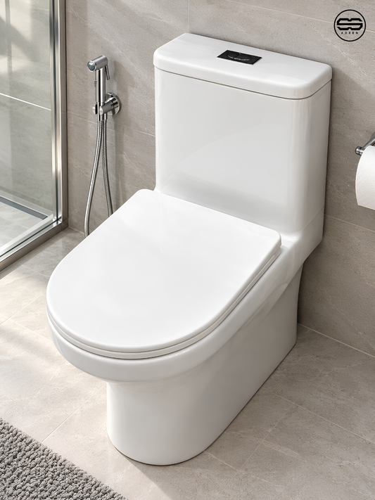 B-C D154-4-W Floor Commode