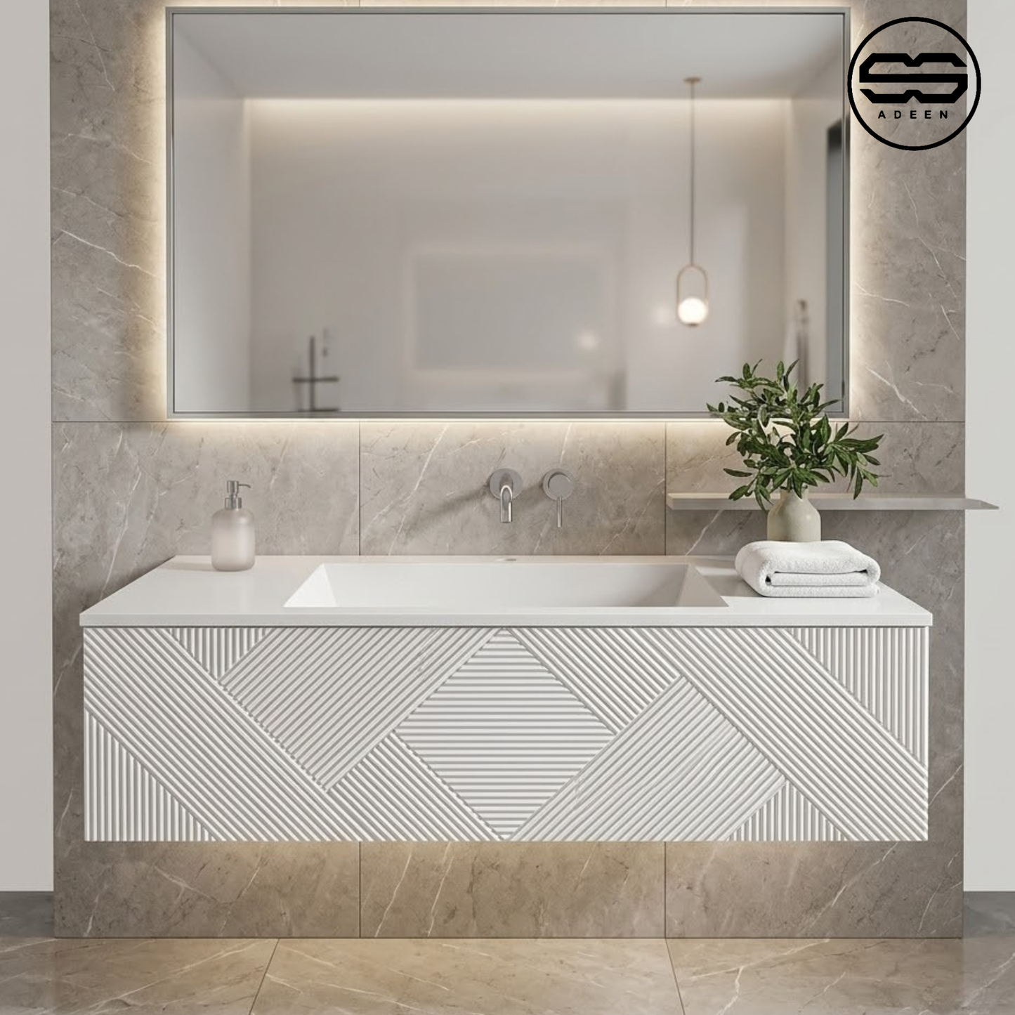 Corian Vanity White