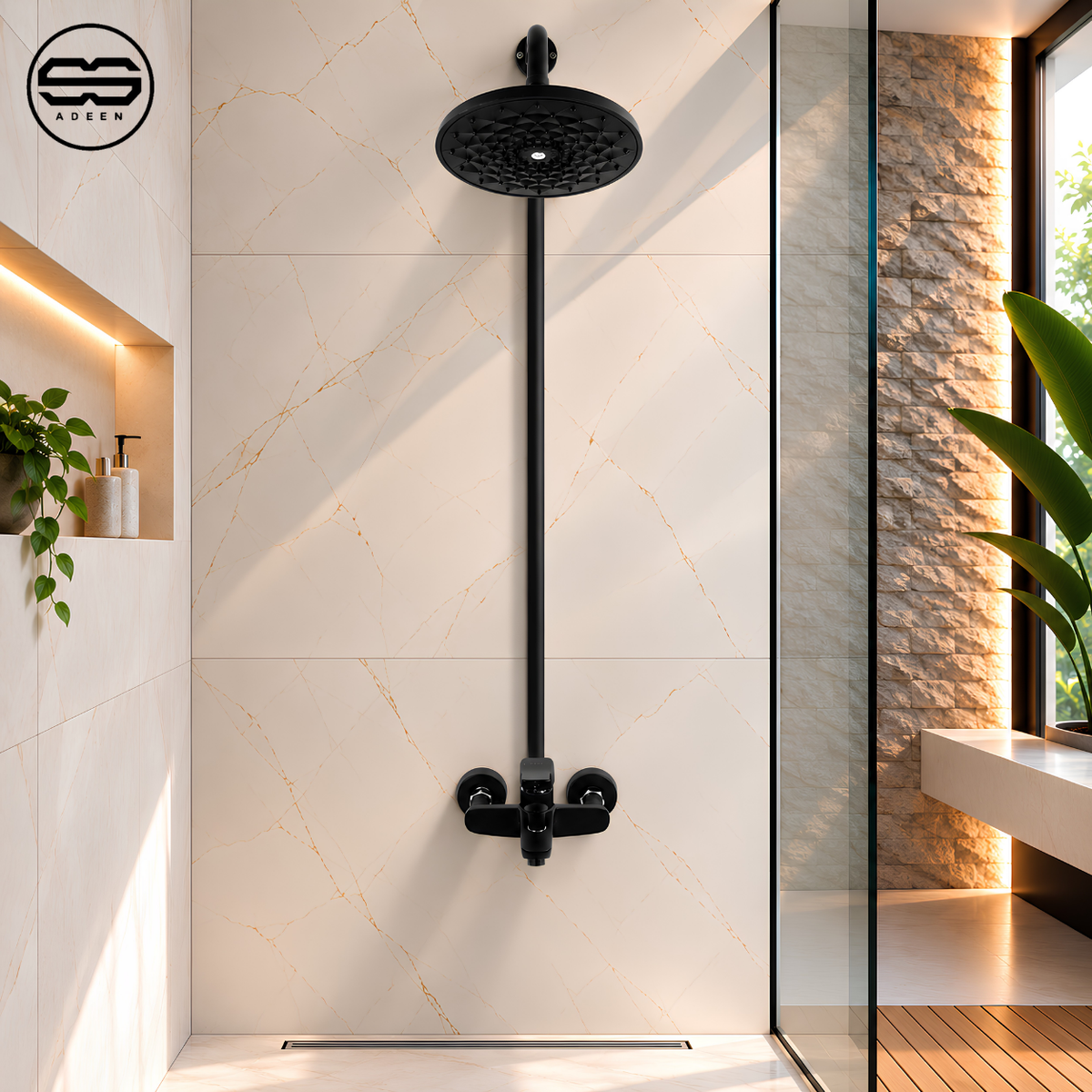 ZF-9607 Black Shower Set