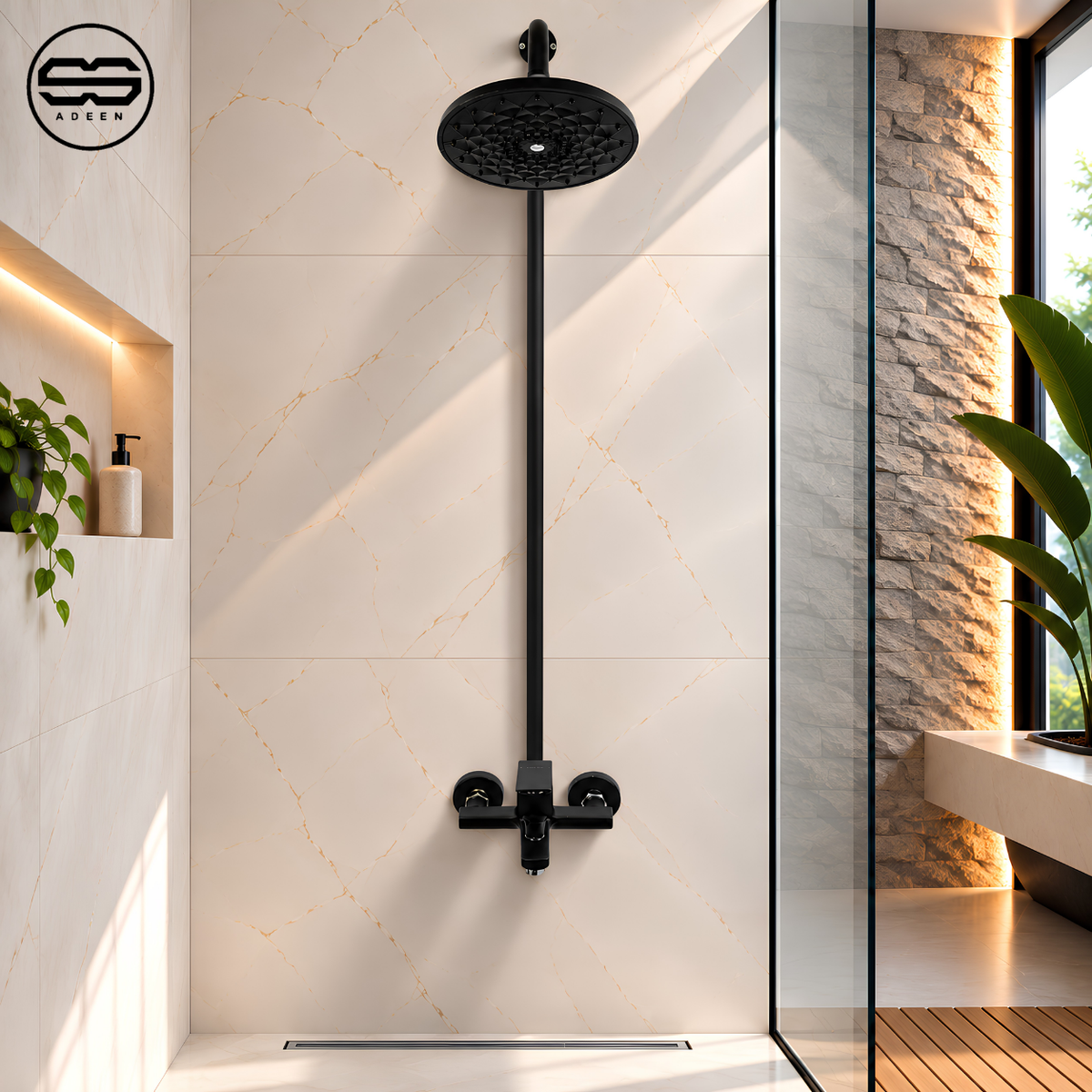 ZF-15007 Black Shower Set