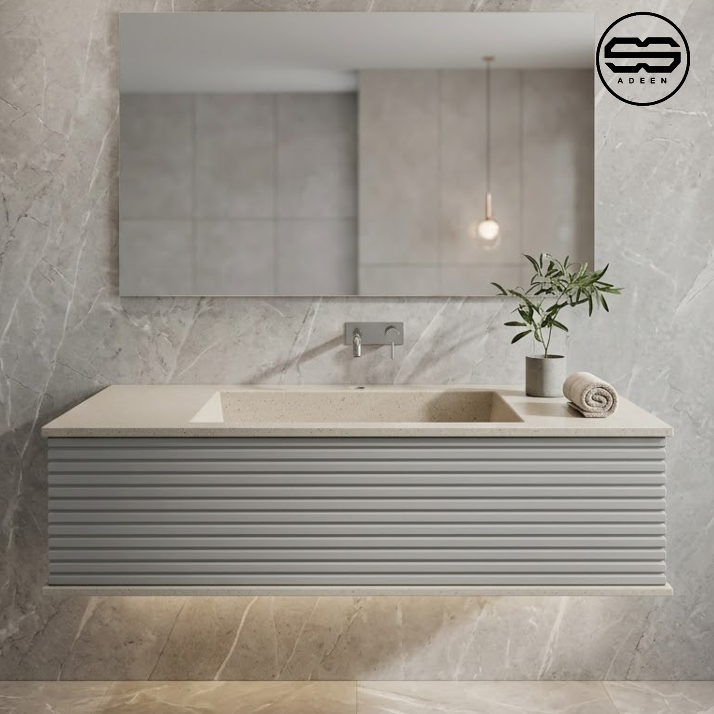 Corian Vanity Light Beige