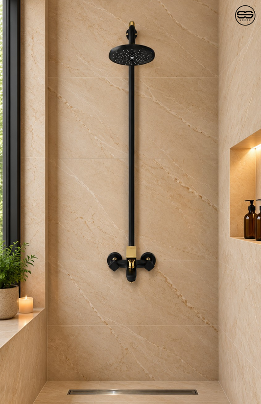 ZF-9907 Black/Gold Shower Set